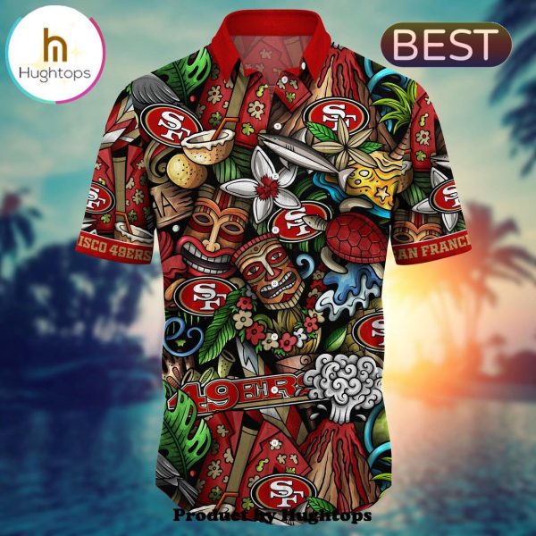 San Francisco 49ers Flower Hawaii Shirt For Fans, Summer Football Shirts