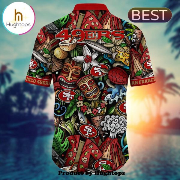 San Francisco 49ers Flower Hawaii Shirt For Fans, Summer Football Shirts