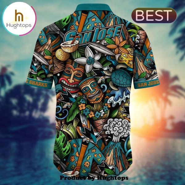 San Jose Sharks Flower Hawaii Shirt For Fans, Summer Football Shirts