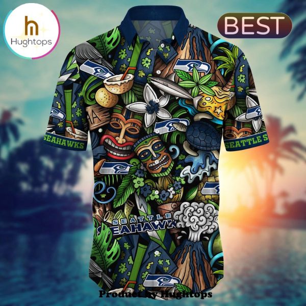 Seattle Seahawks Flower Hawaii Shirt For Fans, Summer Football Shirts