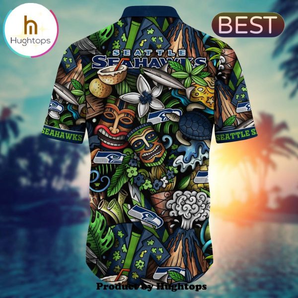 Seattle Seahawks Flower Hawaii Shirt For Fans, Summer Football Shirts