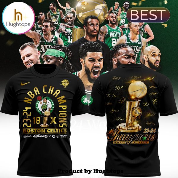 Special Boston Celtics 18-Time Finals Champions Black Shirt