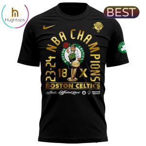 Special Boston Celtics 18-Time Finals Champions Black Shirt