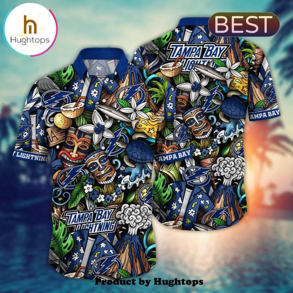 Tampa Bay Lightning Flower Hawaii Shirt For Fans, Summer Football Shirts