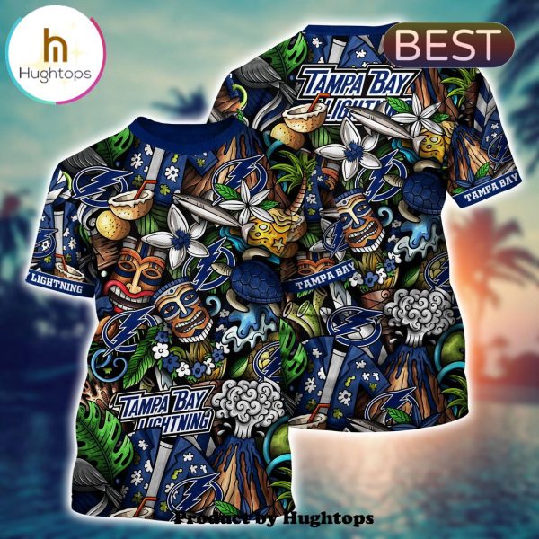 Tampa Bay Lightning Flower Hawaii Shirt For Fans, Summer Football Shirts