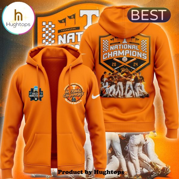 Tennessee Baseball Champion 2024 NCAA Zip Hoodie, Jogger, Cap