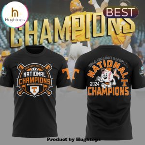 Tennessee Volunteers 2024 Funny Baseball Champions Black Shirt