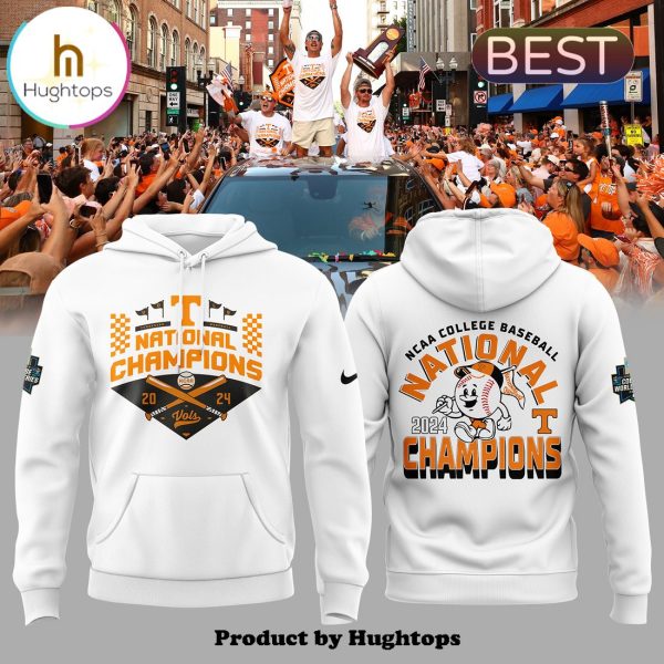 Tennessee Volunteers Baseball Champions 2024 White Hoodie, Jogger, Cap