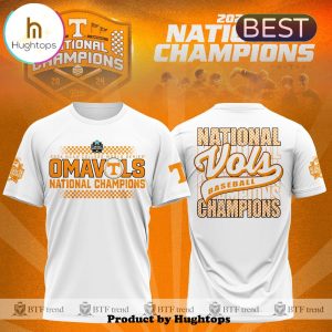 Tennessee Volunteers National Vols Baseball Champions White Shirt