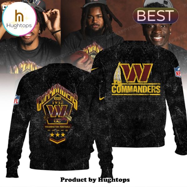 The Wild Collective Black Washington Commanders Band Black Hoodie