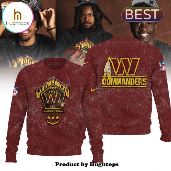 The Wild Collective Black Washington Commanders Band Red Hoodie