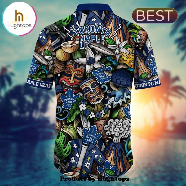 Toronto Maple Leafs Flower Hawaii Shirt For Fans, Summer Football Shirts