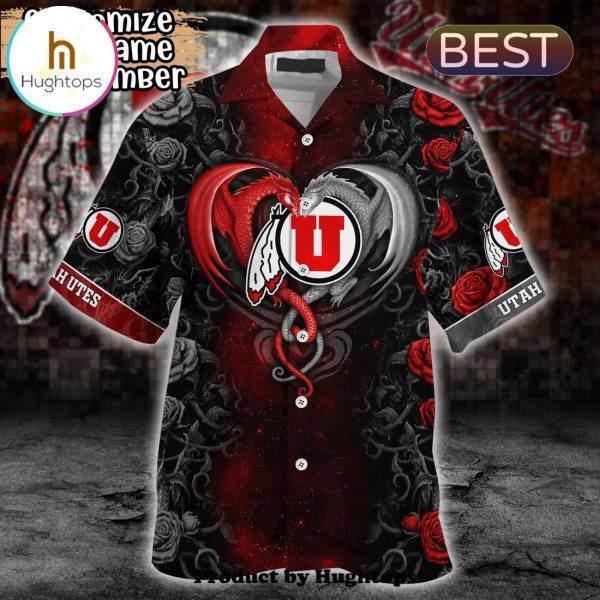 Utah Utes Rose Dragon Hawaii Shirt For Sports Enthusiasts