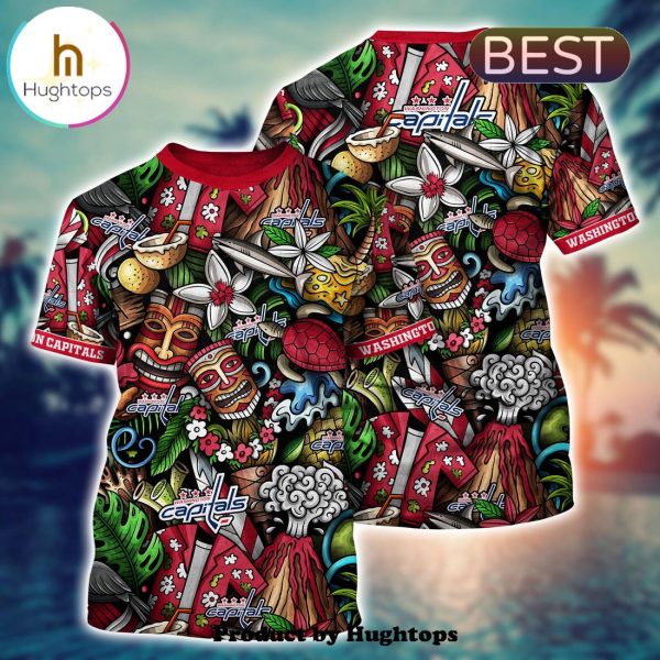 Washington Capitals Flower Hawaii Shirt For Fans, Summer Football Shirts