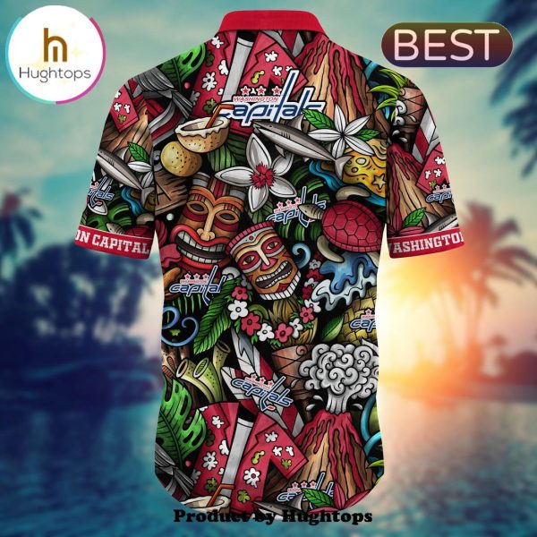 Washington Capitals Flower Hawaii Shirt For Fans, Summer Football Shirts