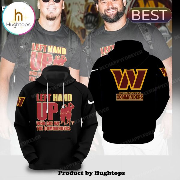 Washington Commanders Left Hand Up Black Hoodie