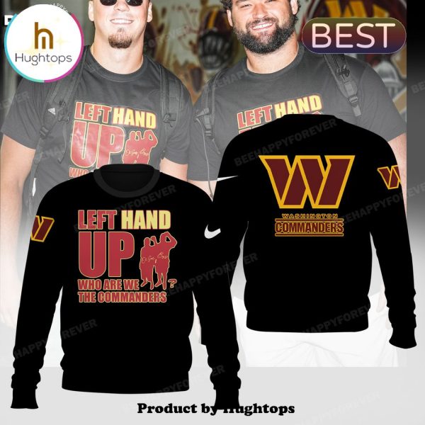 Washington Commanders Left Hand Up Black Hoodie