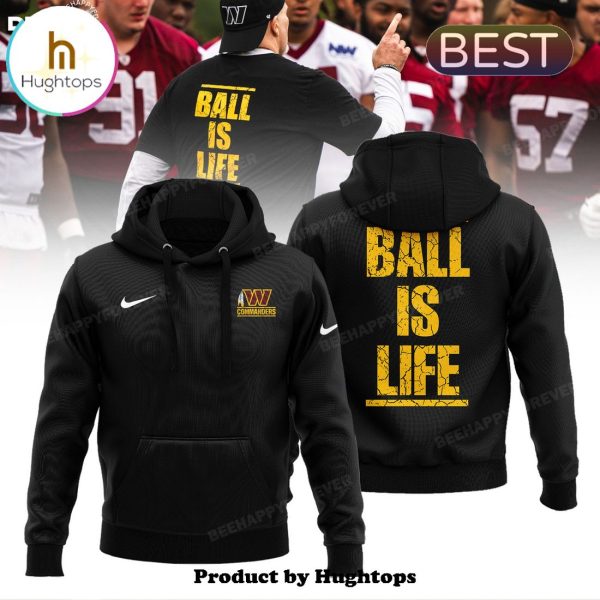 Washington Commanders Premium Ball For Life Black Hoodie