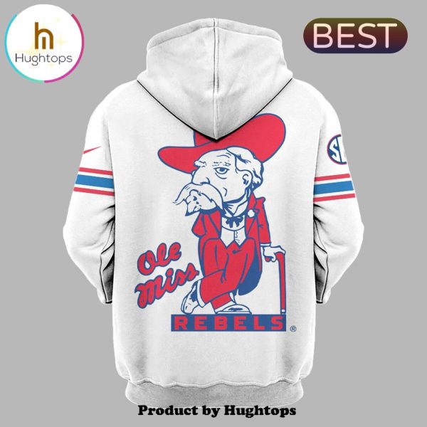 White & Powder Special Blue Ole Miss Rebels Hoodie, Jogger, Cap