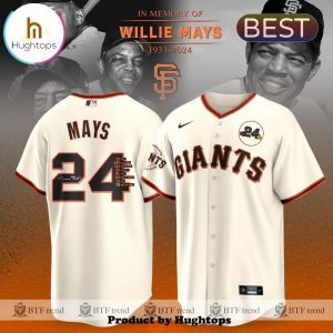 Willie Mays Cream San Francisco Giants Jersey