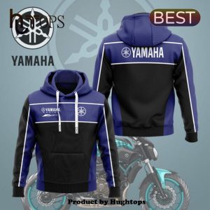 Yamaha Sports Navy Printed Hoodie