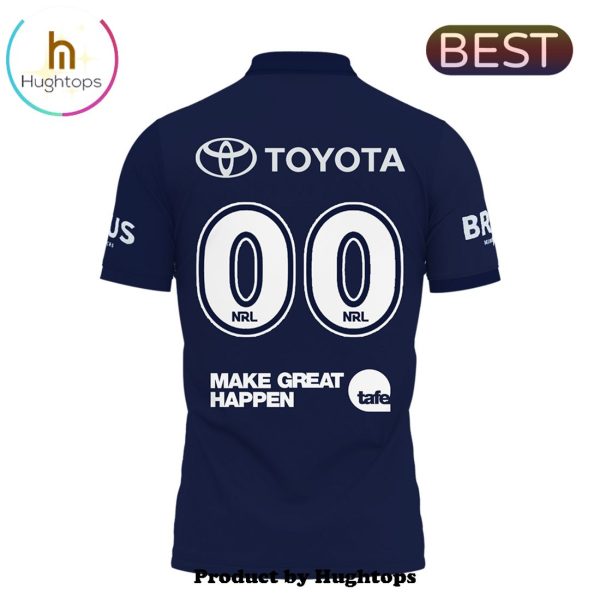 024 NRL North Queensland Cowboys Toyota Navy Polo Shirt