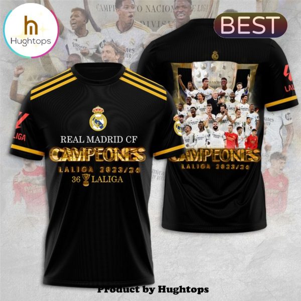 2023 24 Real Madrid Campeones Liliga Black Hoodie