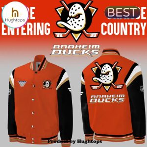 2024 Anaheim Ducks Orange Country Baseball Jacket