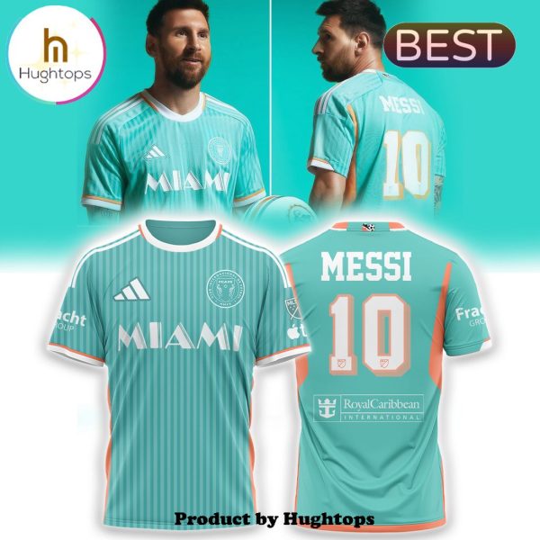 2024 Inter Miami CF Lionel Messi Aqua Shirt