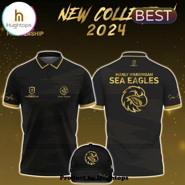 2024 Manly Warringah Sea Eagles NRL Golden Polo Shirt