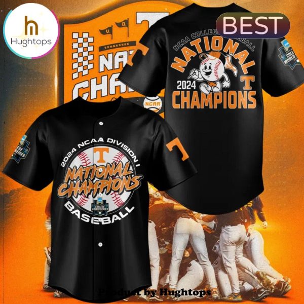 2024 NCAA Tennessee Volunteers World Series Champions Black Jersey