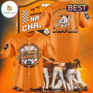 2024 NCAA Tennessee Volunteers World Series Champions Orange Jersey