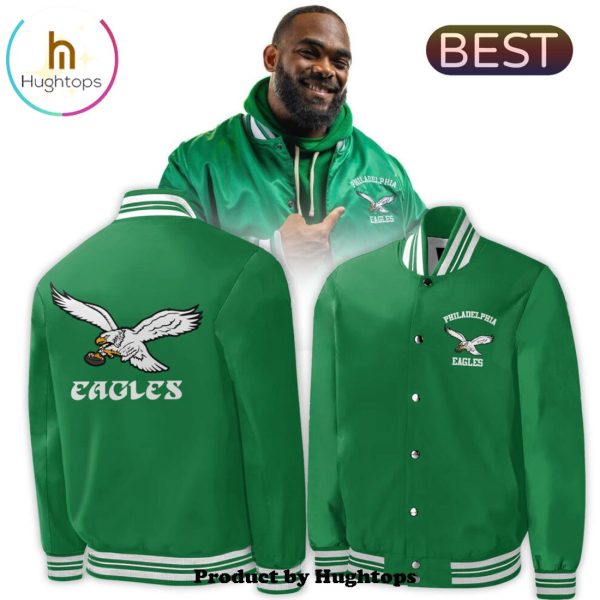 2024 Philadelphia Eagles NFL New Green Baseball Jacket