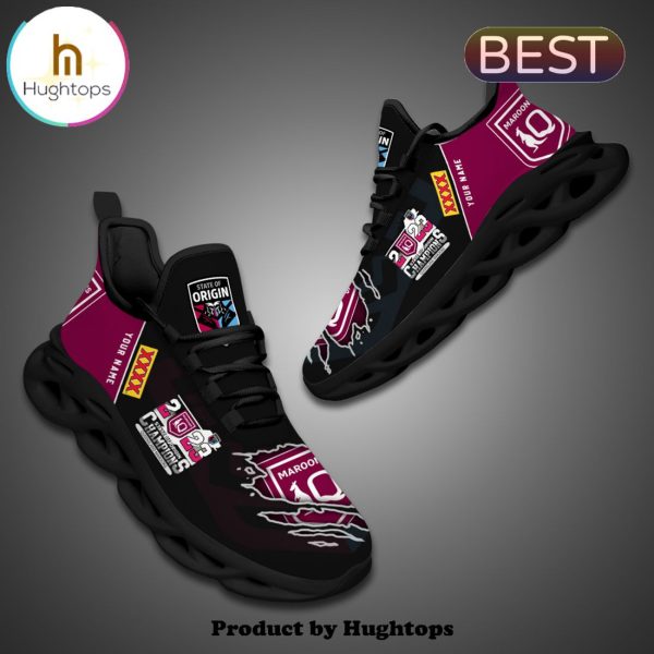 2024 Queensland Maroons Custom NRL Max Soul Shoes