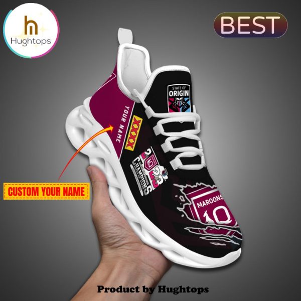 2024 Queensland Maroons Custom NRL Max Soul Shoes