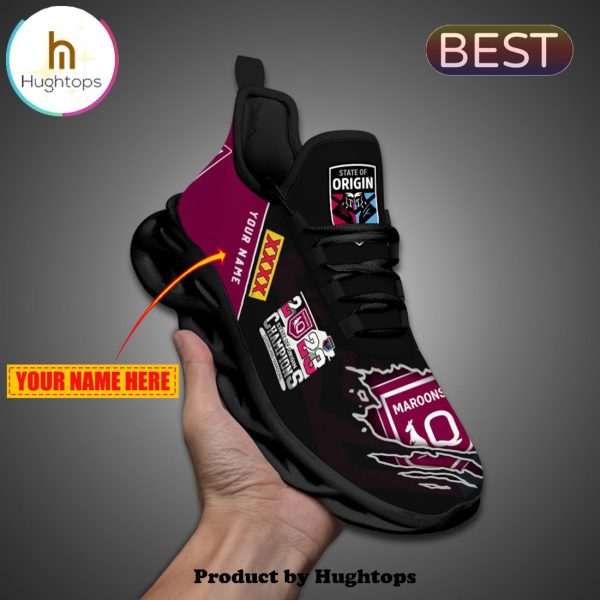 2024 Queensland Maroons Custom NRL Max Soul Shoes