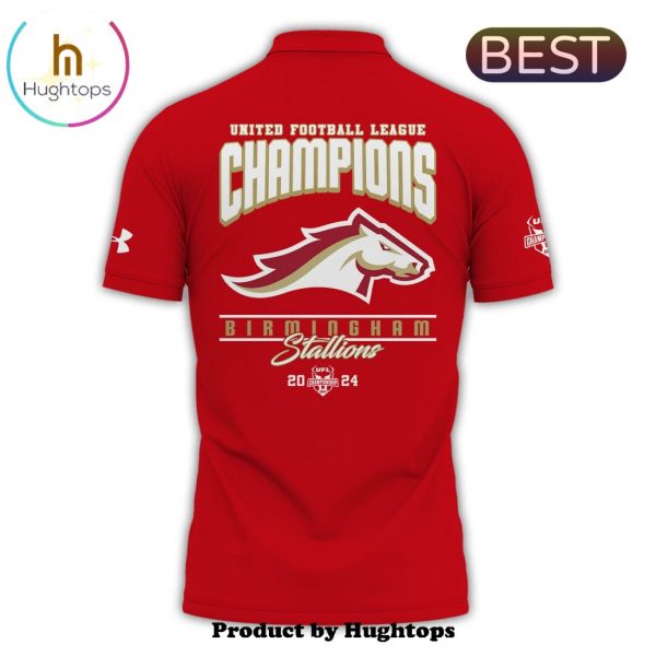 2024 Special Birmingham Stallions UFL Champions Polo – Red