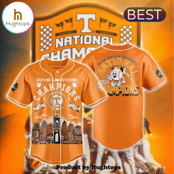 2024 Tennessee Baseball Champion Division Orange Baseball Jersey