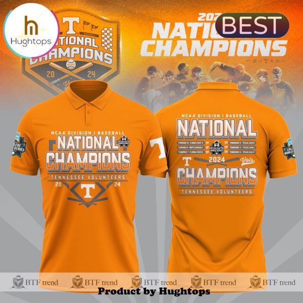 2024 Tennessee Volunteers Men’s Baseball Champions Orange Polo Shirt