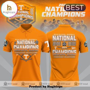 2024 Tennessee Volunteers Men’s Baseball Champions Orange Polo Shirt