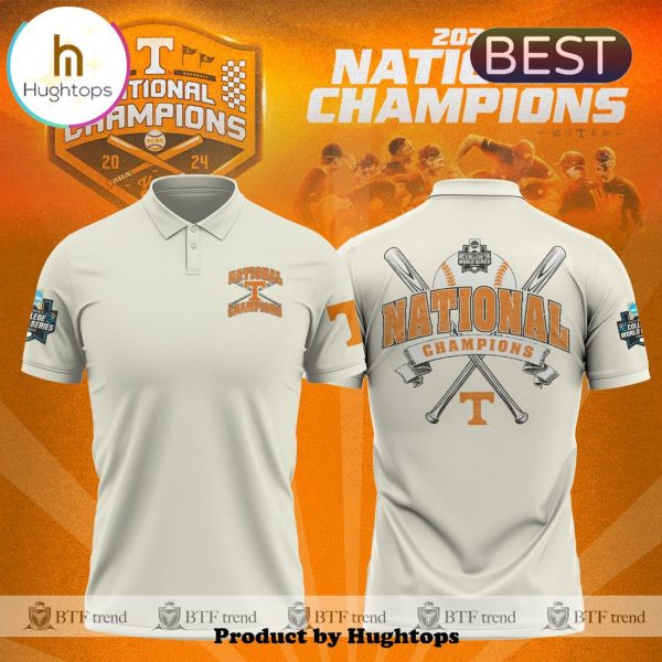 2024 Tennessee Volunteers Men’s Baseball Champions White Polo Shirt