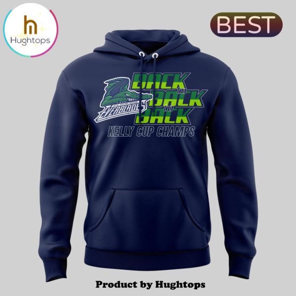 4Times Back 2 Back Florida Everblades Champion Hoodie, Cap