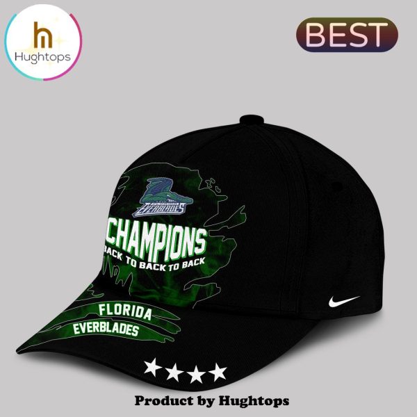 4Times Back 2 Back Florida Everblades Champion Hoodie, Cap