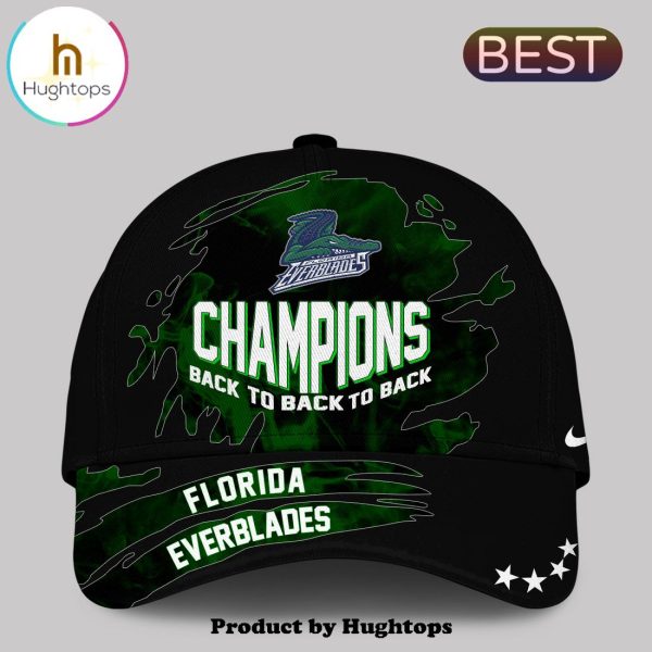 4Times Back 2 Back Florida Everblades Champion Hoodie, Cap