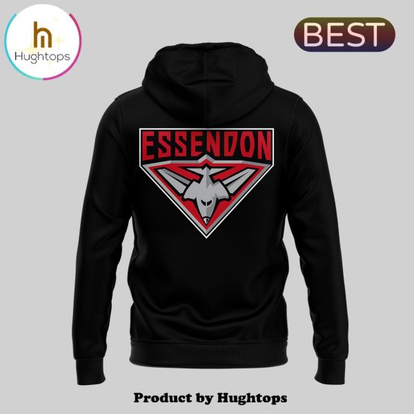 AFL Essendon FC 2024 Black Hoodie