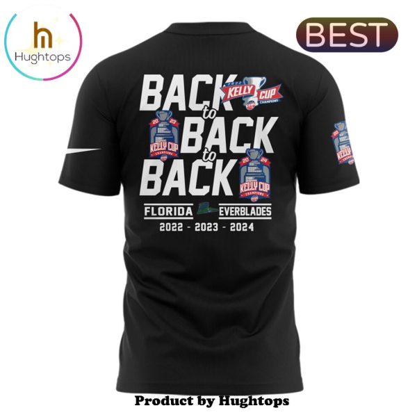 Back 2 Back Florida Everblades Champions Black T-Shirt, Jogger, Cap