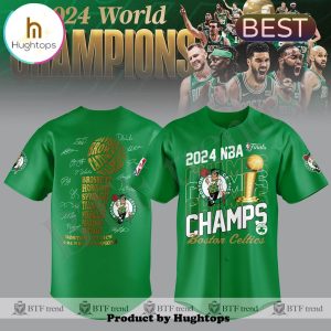 Boston Celtics 23 24 NBA Champions Limited Green Baseball Jersey