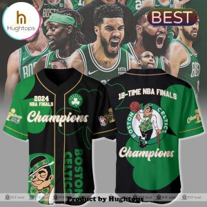 Boston Celtics 23 24 NBA Champions Specialized Baseball Jersey