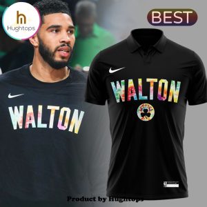 Boston Celtics Bill Walton Black Polo Shirt