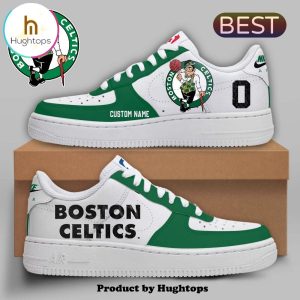 Boston Celtics Custom Name Number Air Force 1 Sneakers